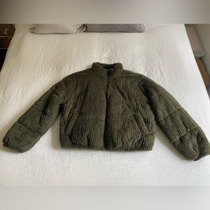 Wild Fable Ribbed Velvet Cropped Jacket